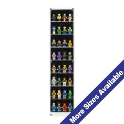 Wall Mounted Display Case for LEGO Minifigures - 4 Minifigs Wide